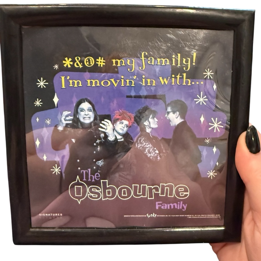 Funky Enterprises Vintage 2002 The Osbourne Family Photograph Framed